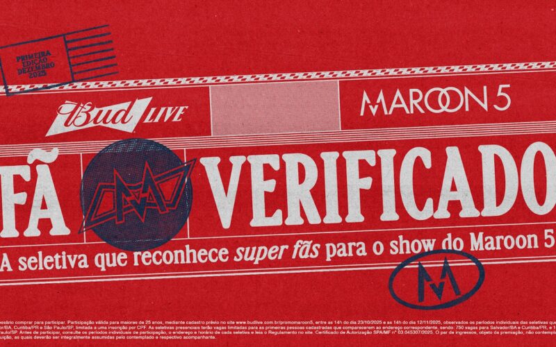 Budweiser realiza seletiva em Curitiba para buscar os fãs mais verdadeiros para show exclusivo e gratuito do Maroon 5