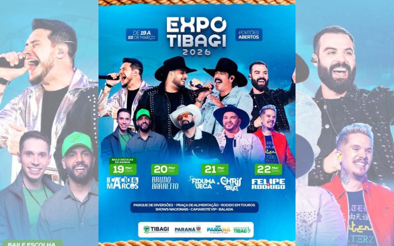 Expo Tibagi 2026: evento é oficialmente lançado com quatro dias de shows, rodeio e entrada liberada
