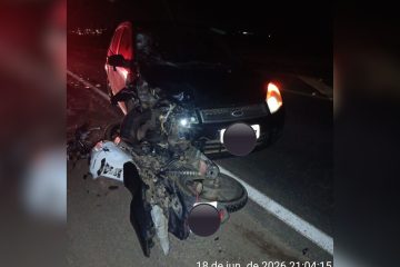 Jovem motociclista de 19 anos sofre graves ferimentos em acidente na PR-340, em Castro