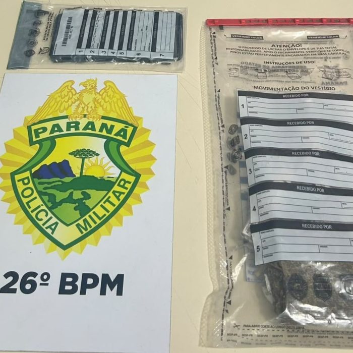 Polícia Militar captura homem por tráfico e confiscam 200 gramas de maconha em Telêmaco Borba